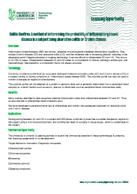 Colitis Confirm – A Method For Determining if a Patient Has Ulcerative Colitis or Crohn’s 	Disease front page preview
                    