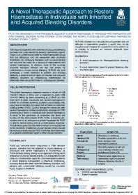 Therapeutic Approach to Restore Haemostasis in Individuals with Haemophilia front page preview
                    